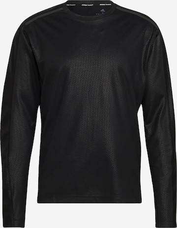 ADIDAS SPORTSWEAR Performance Shirt 'Workout Pu-Coated' in Black: front