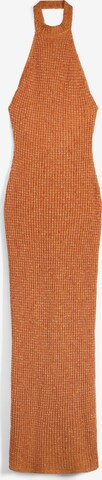 Bershka Knitted dress in Orange: front