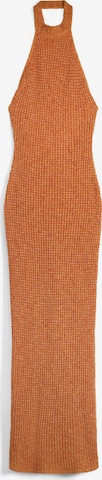 BershkaPletena haljina - narančasta boja: prednji dio