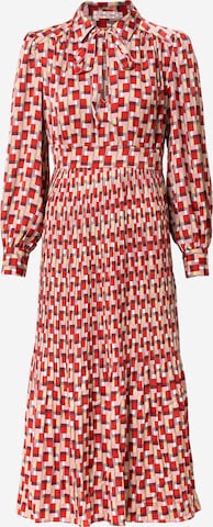 Traffic People Shirt Dress in Red: front
