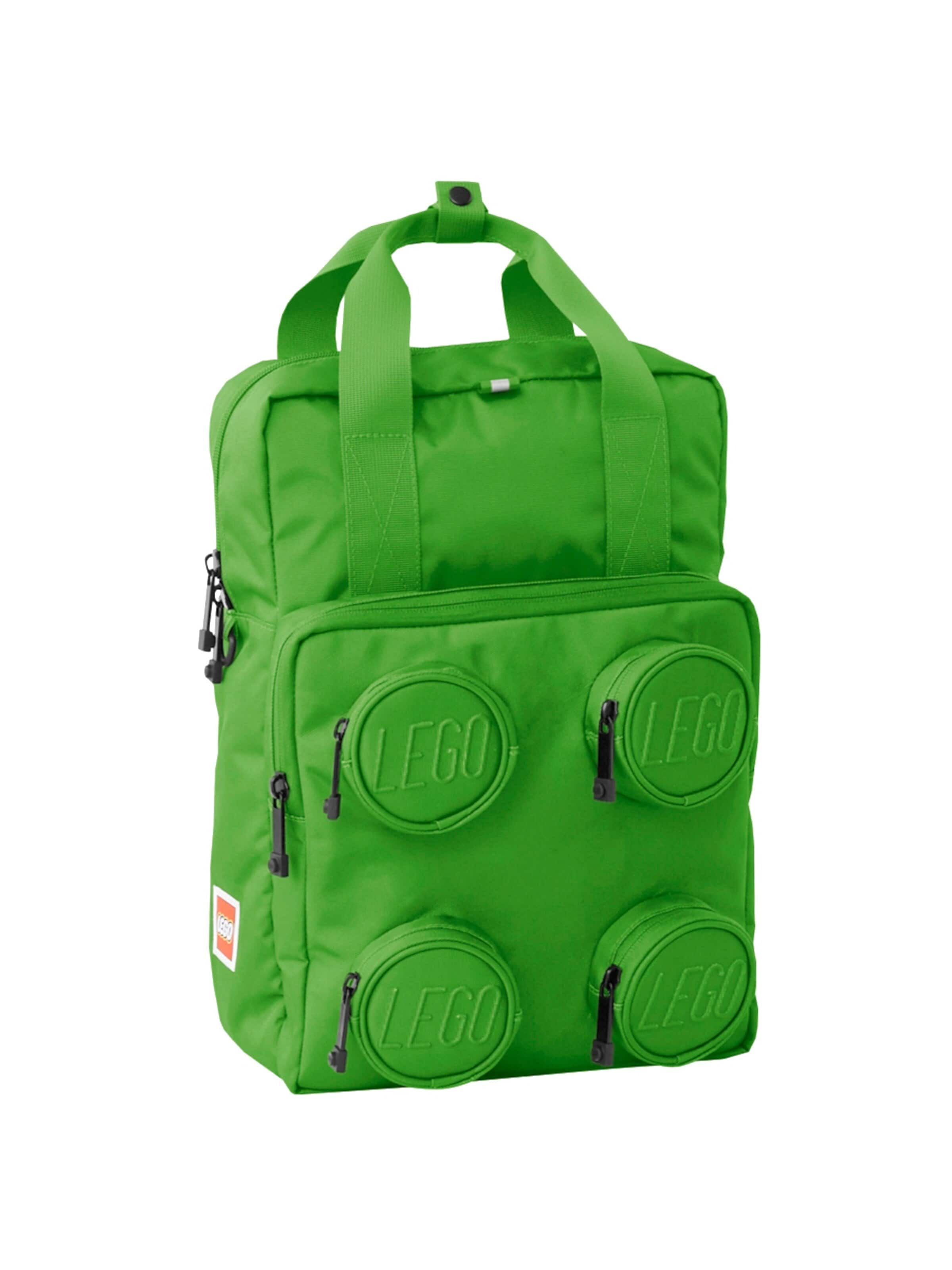 LEGO Rugzak 'Brick' in Groen: voorkant