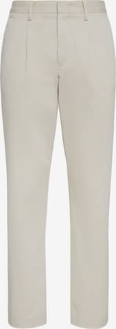Pantaloni con pieghe di Boggi Milano in beige: frontale