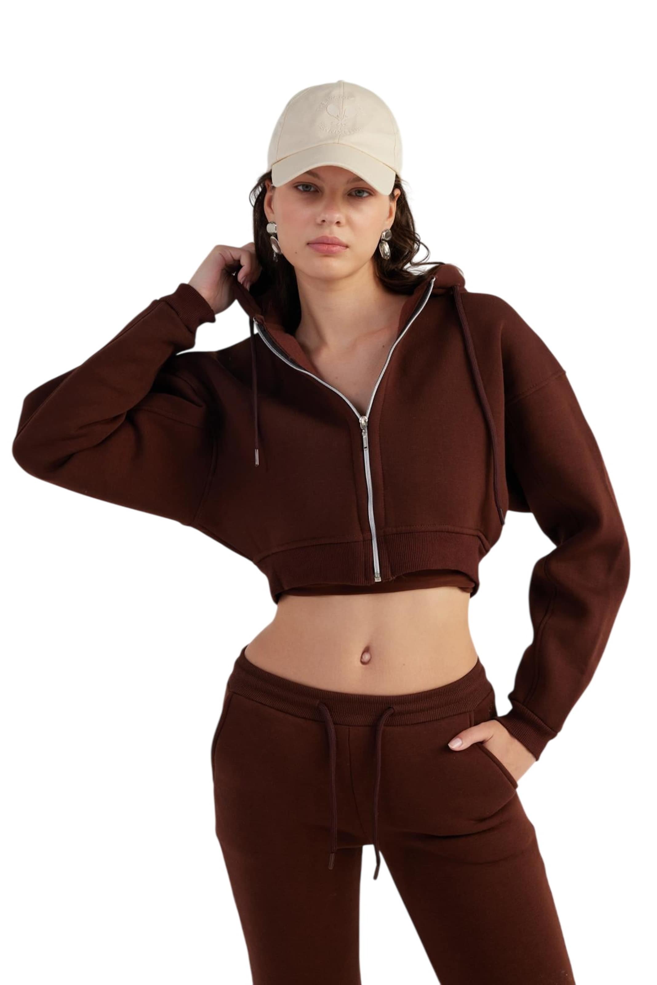 HOLLY LOLLY Sweat jacket in Brown