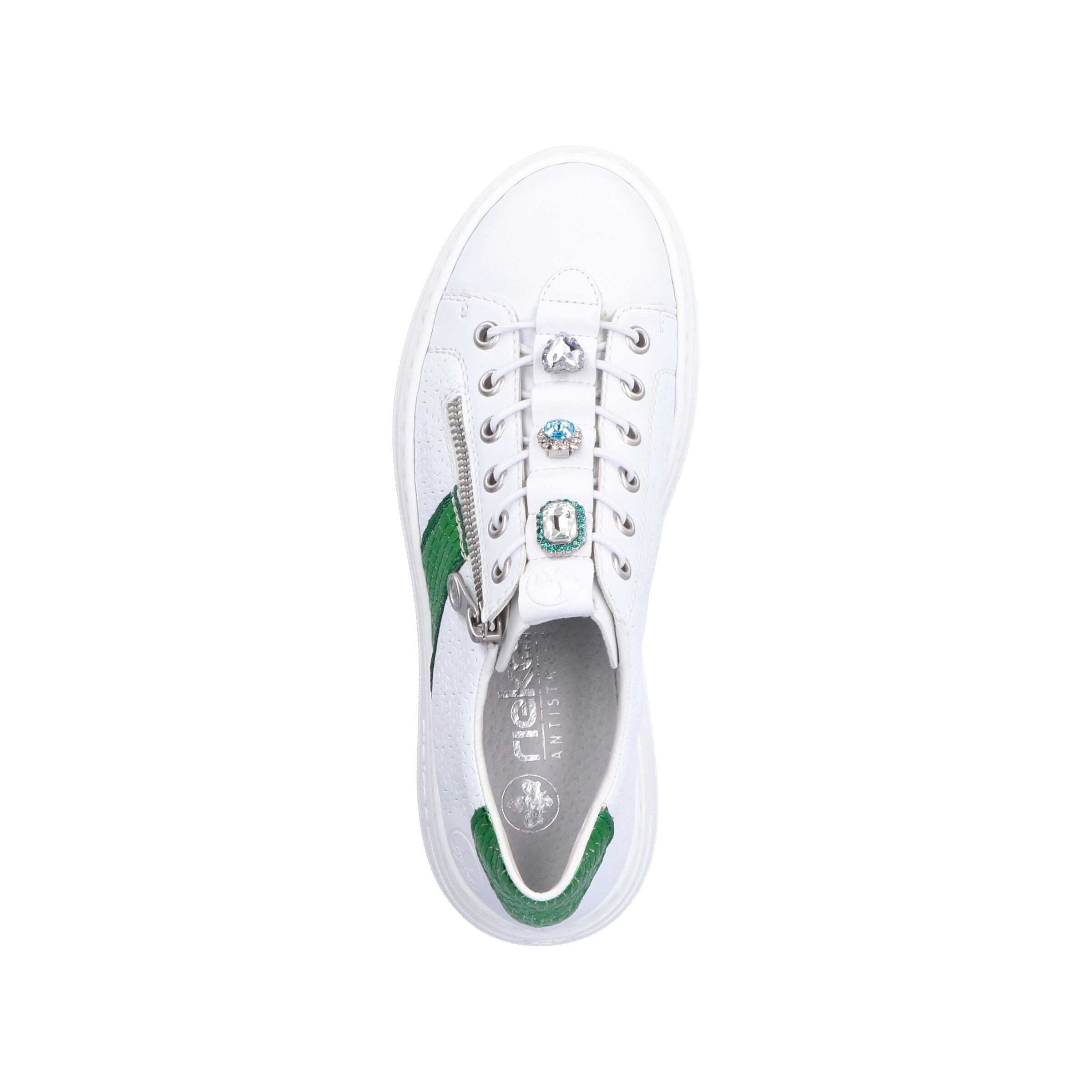 Baskets basses 'N5455' Rieker en blanc