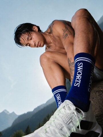 SWORTS Athletic Socks 'HYBRID' in Blue