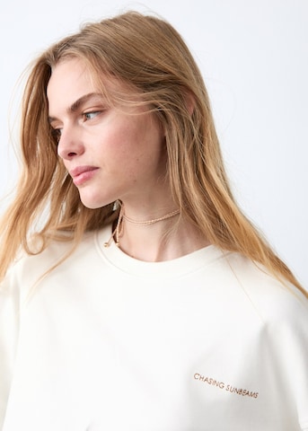 MANGO TEEN Sweatshirt 'True' in White