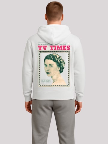 Sweat-shirt 'TV Times Queen Elizabeth II 1957 Cover' F4NT4STIC en blanc : devant