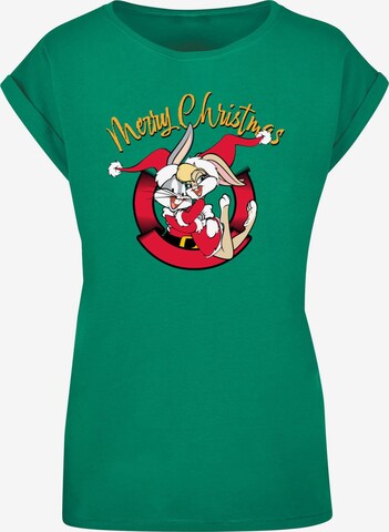 ABSOLUTE CULT Shirt 'Looney Tunes - Lola Merry Christmas' in Groen: voorkant