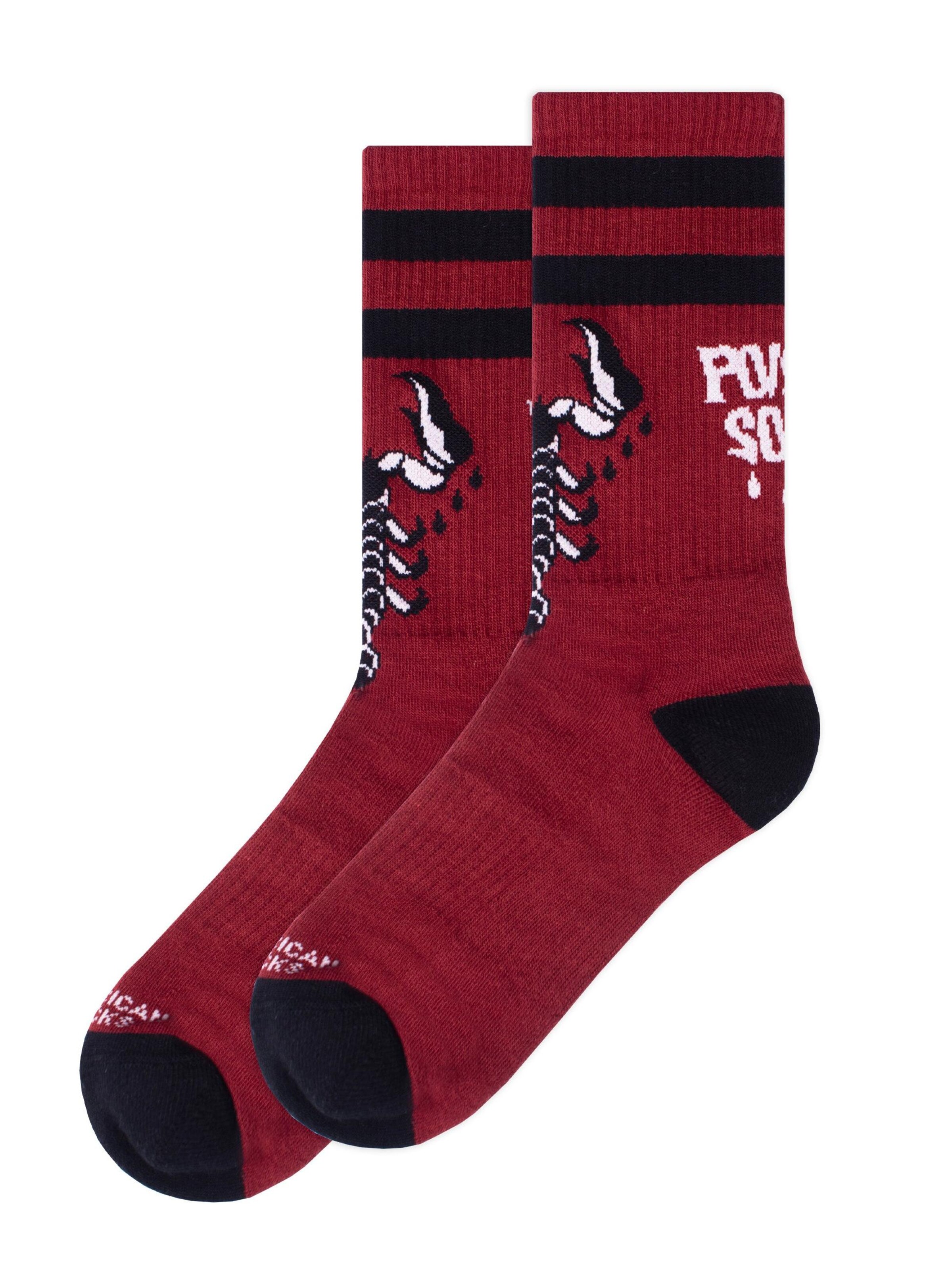 American Socks - Calcetines 'Poison Soul' en rojo: frente