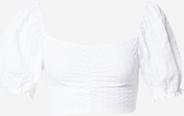 Monki - Blusa em branco: frente