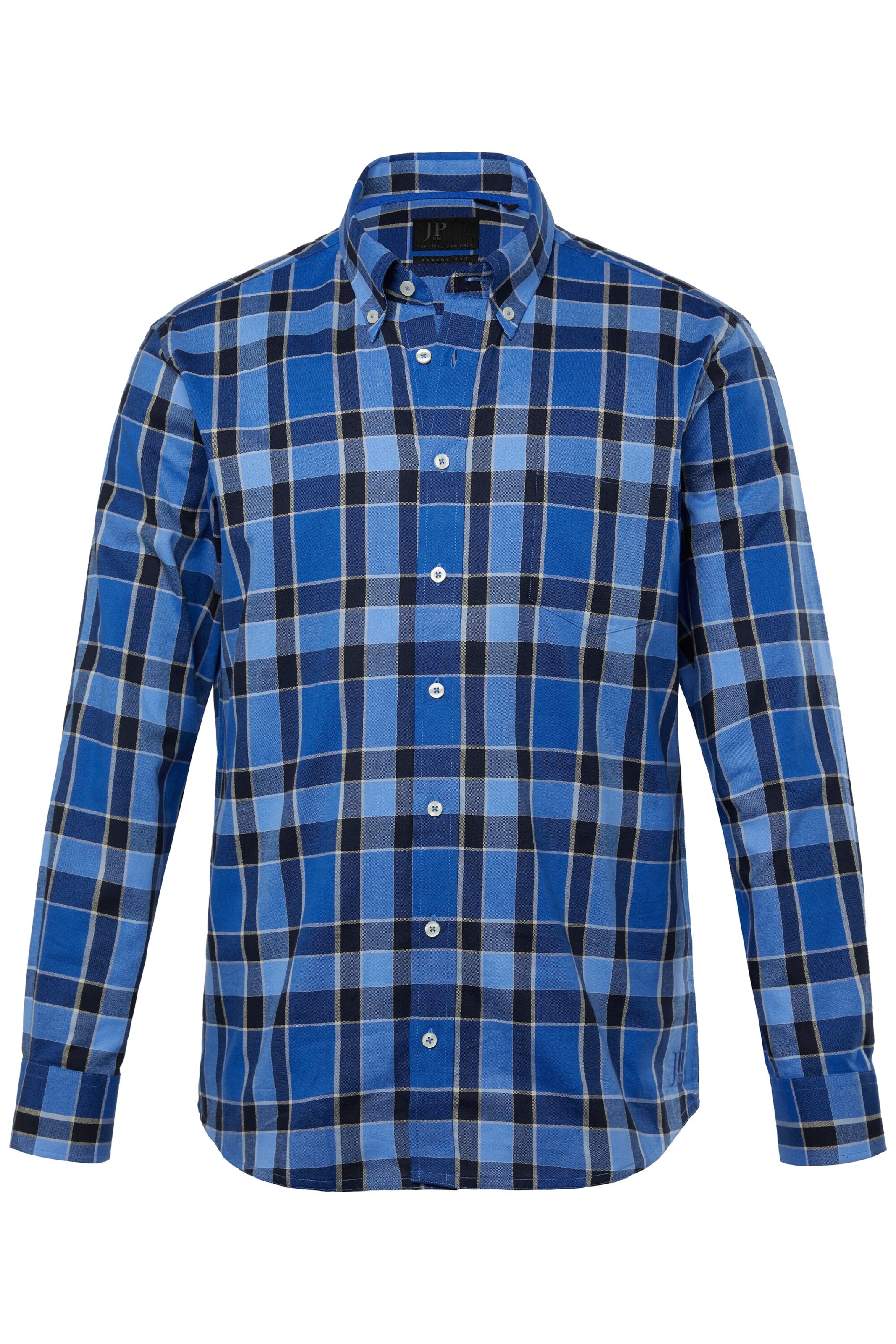 JP1880 Regular fit Overhemd in Blauw: voorkant