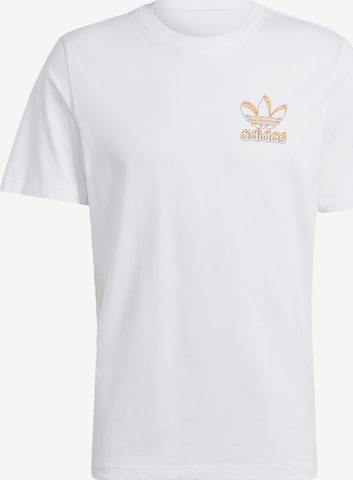 ADIDAS ORIGINALS Shirt 'Graphics Fire Trefoil' in White: front
