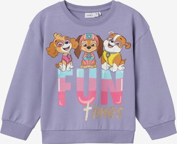 NAME IT Sweatshirt 'Paw Patrol' in Purple: front