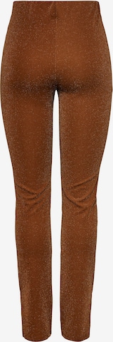 PIECES Slim fit Trousers 'LINA' in Brown