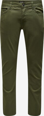 Pantaloni 'Loom' di Only & Sons in verde: frontale