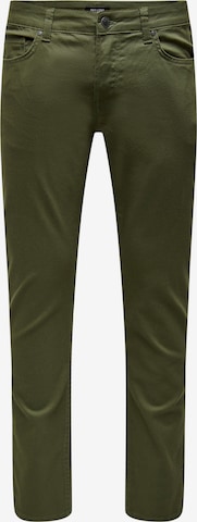 Pantalon 'Loom' Only & Sons en vert : devant