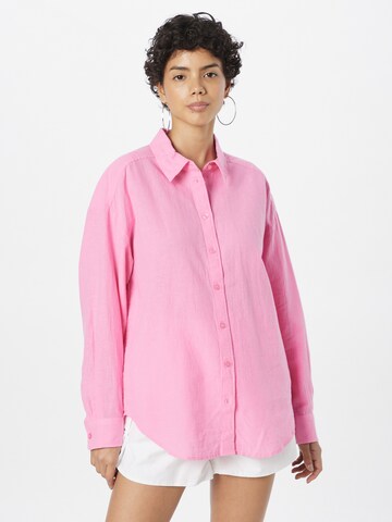 Monki - Blusa em rosa: frente