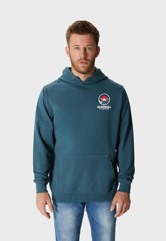 Oldskull Kapuzensweatshirt in Grün: Vorderseite