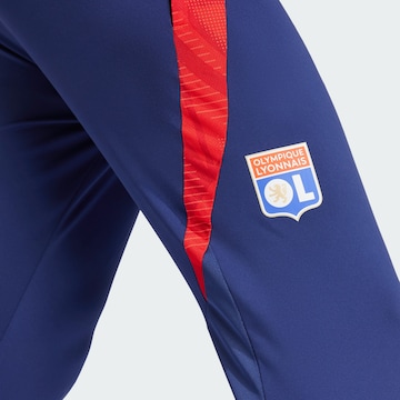 ADIDAS PERFORMANCE Slimfit Sporthose ' Olympique Lyonnais Tiro 24' in Blau