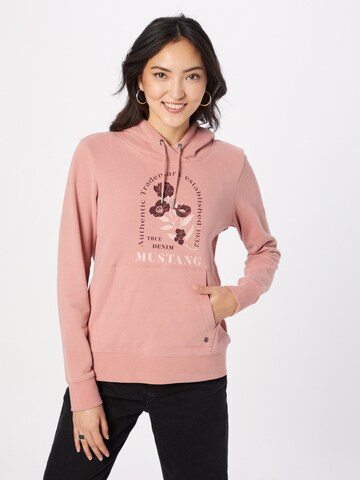 MUSTANG Sweatshirt 'Bella' in Roze: voorkant