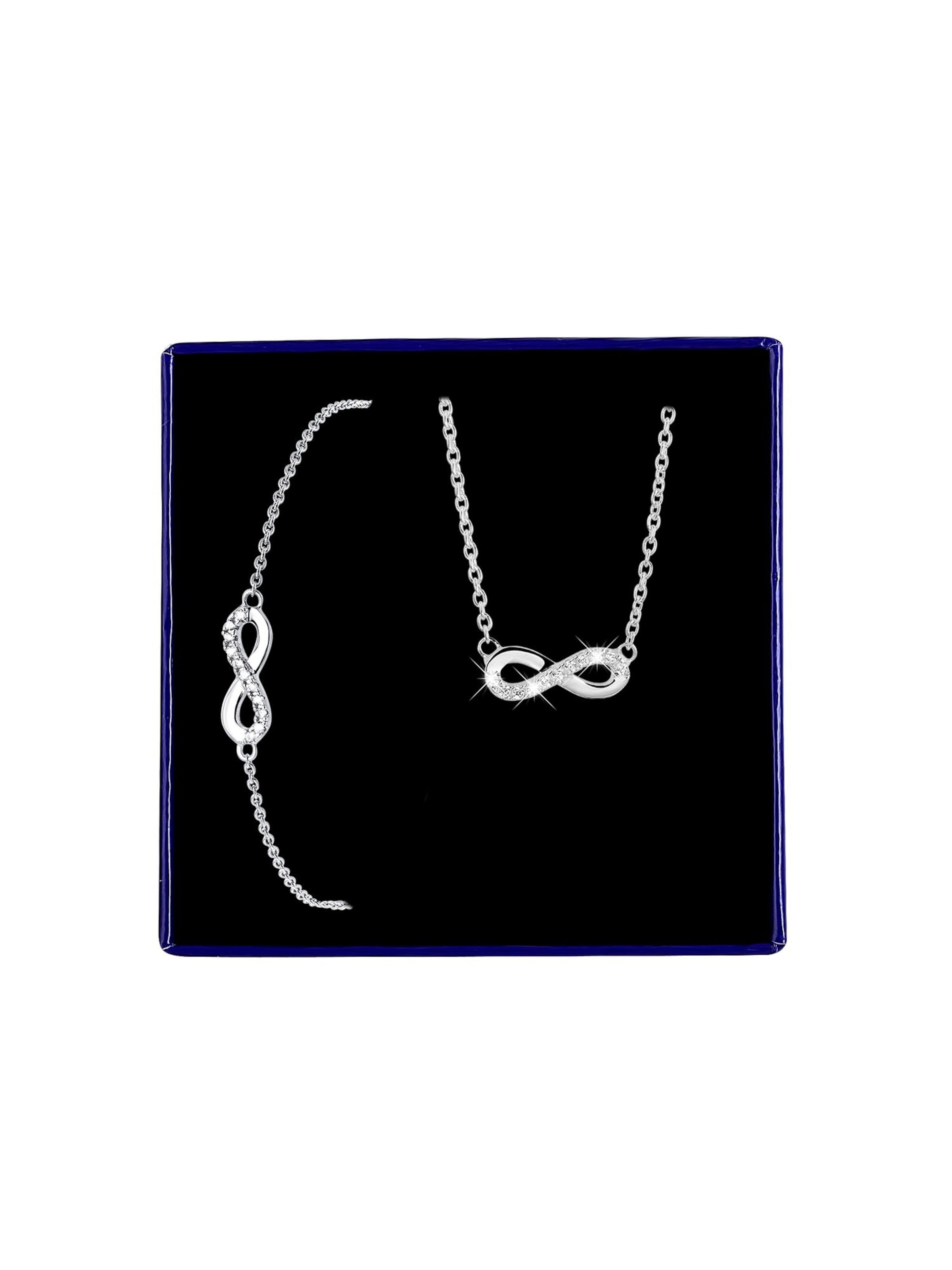 Lucardi Jewelry set 'Klassisch' in Silver