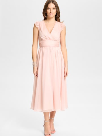 Rochie de cocktail de la SWING pe roz: față