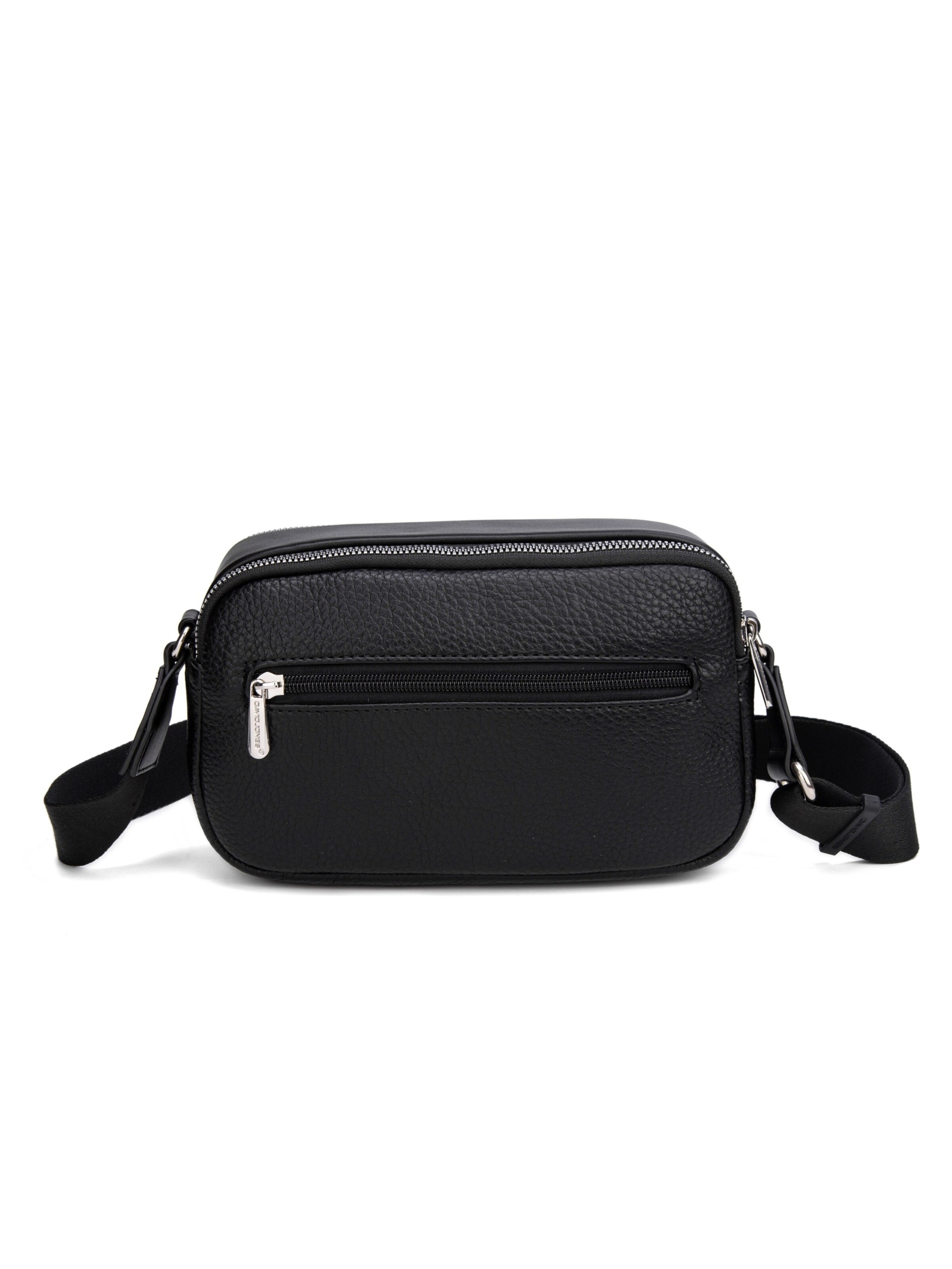 Borsa a tracolla 'Borsa a Tracolla David Jones Texture Grana Fine Doppio Scomparto' di David Jones in nero: frontale
