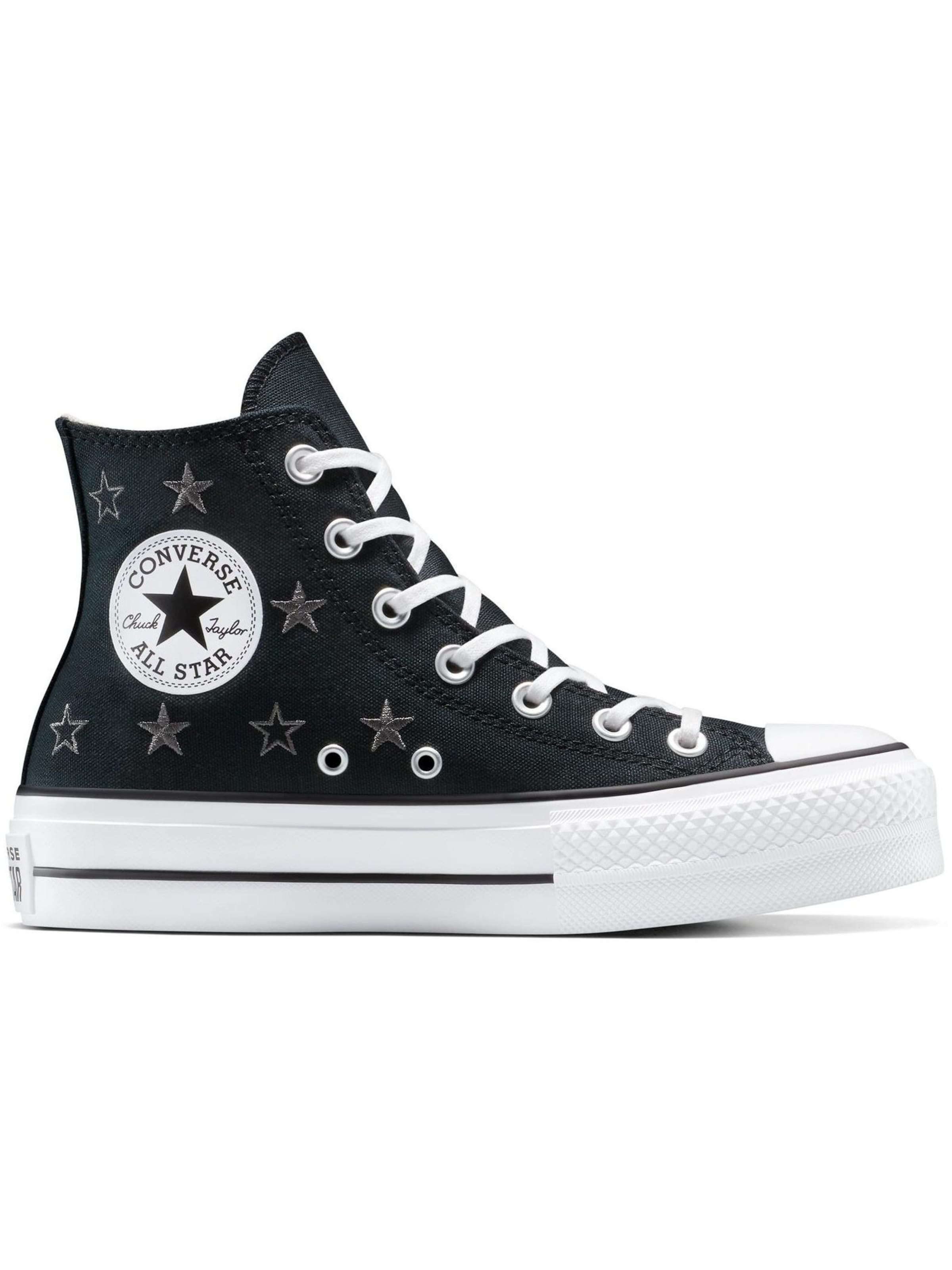 Sneaker alta 'Chuck Taylor All Star Lift' di CONVERSE in nero: frontale