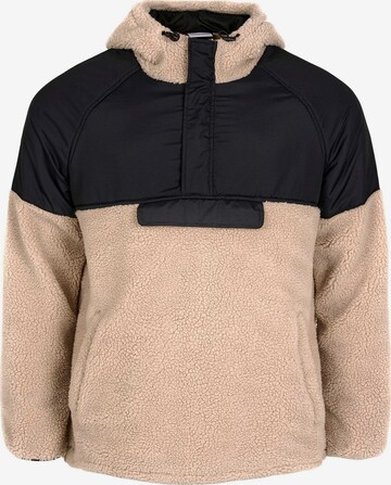 KnowledgeCotton Apparel Fleecejacke in Beige: predná strana