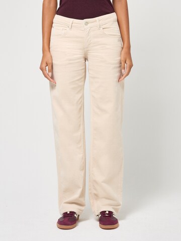 Gang Wide Leg Hose in Beige: Vorderseite
