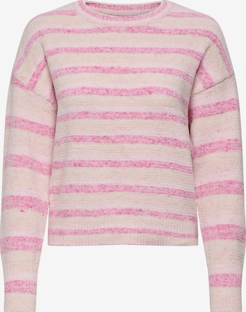 Pull-over 'ONLJOHANNA' ONLY en rose : devant