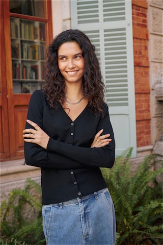 Cardigan SAINT TROPEZ en noir