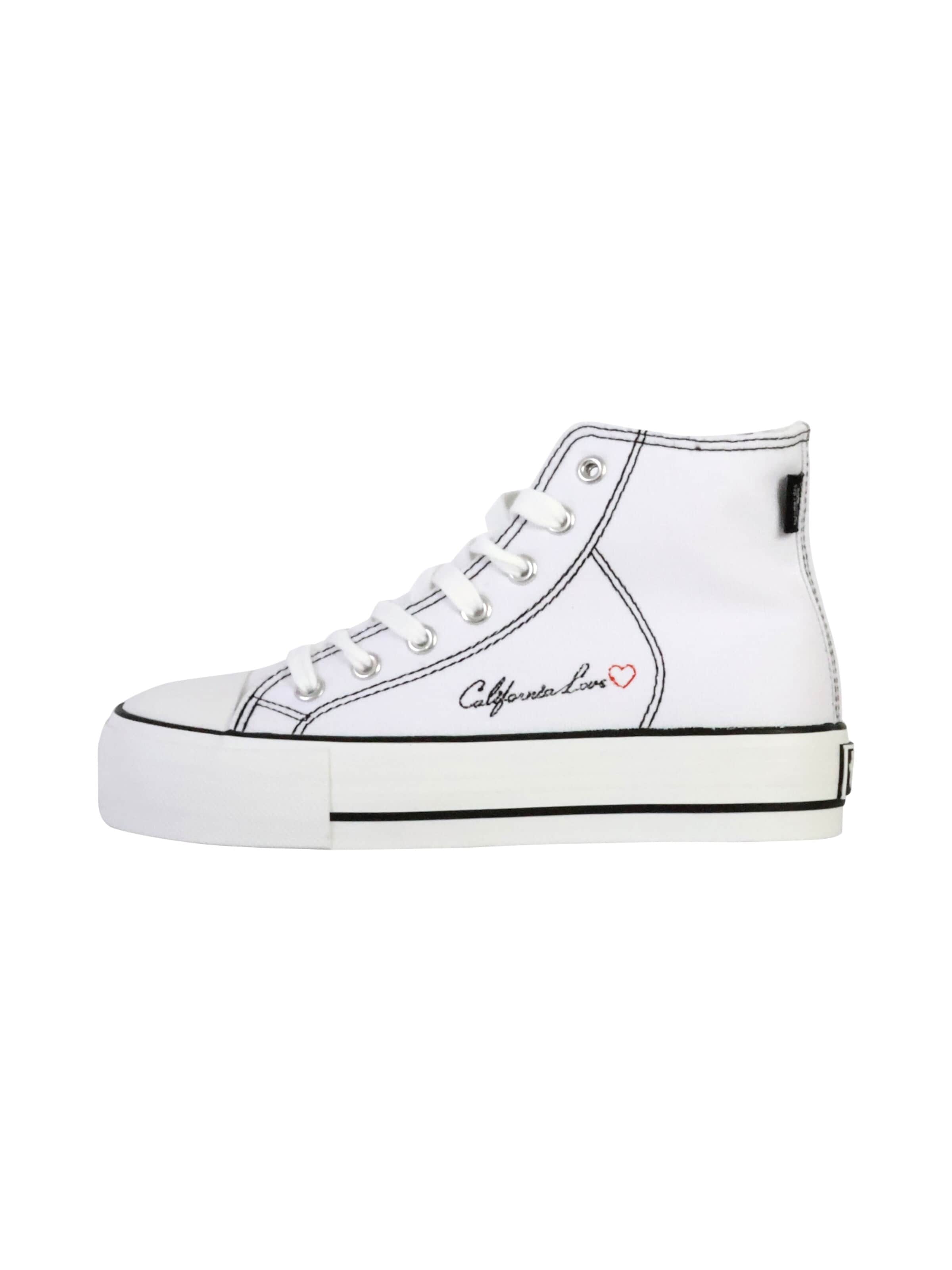 Le Temps Des Cerises Sneakersy wysokie w kolorze biały: przód