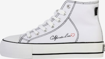 Baskets hautes Le Temps Des Cerises en blanc : devant