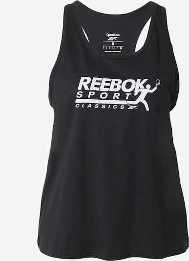 Sport top Reebok pe negru / alb, Vizualizare produs