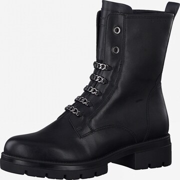 TAMARIS Lace-Up Ankle Boots in Black: front