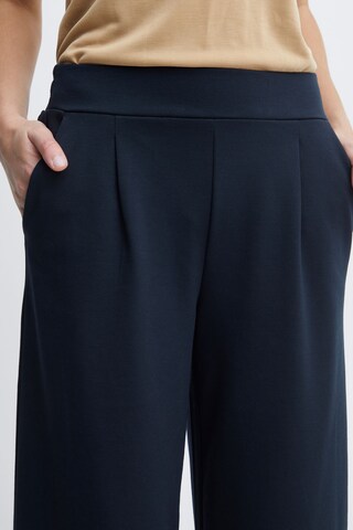 ICHI Wide leg Trousers 'KATE' in Blue