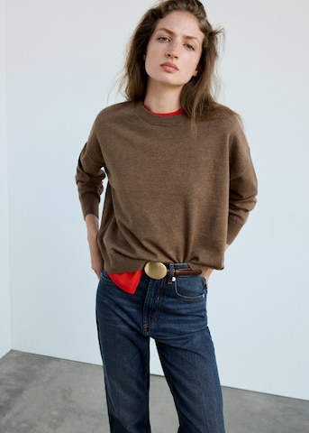 Pullover 'NEKKON' di MANGO in marrone: frontale
