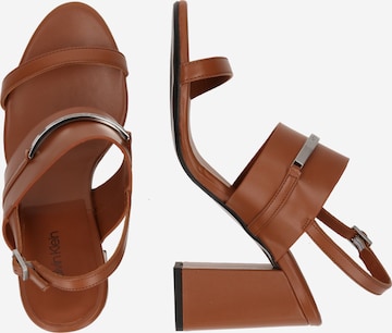 Calvin Klein Strap Sandals in Brown