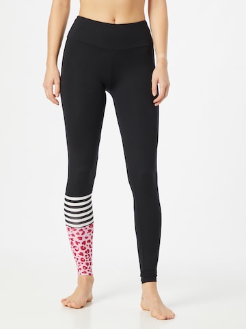 Skinny Pantalon de sport Hey Honey en noir : devant