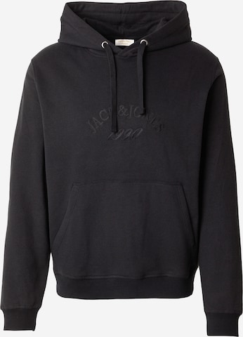 Sweat-shirt 'JORBLEECKER' JACK & JONES en noir : devant