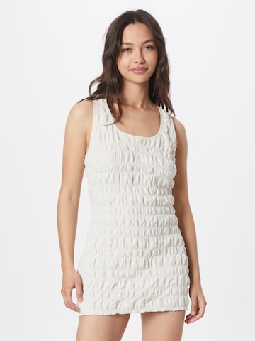 WEEKDAY - Vestido 'Neat' em branco: frente