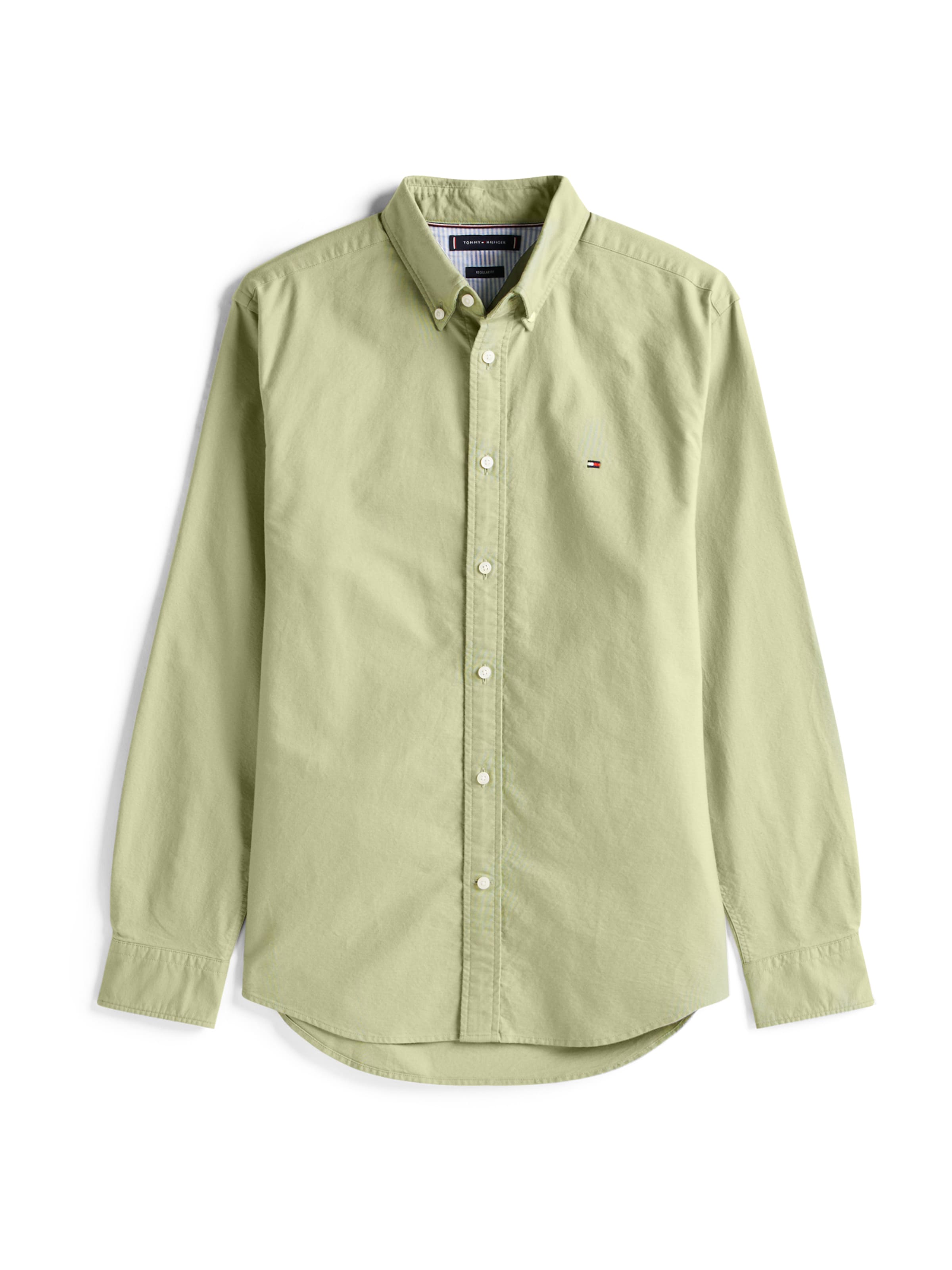 TOMMY HILFIGER Πουκάμισο 'HERITAGE' σε πράσινο: μπροστά