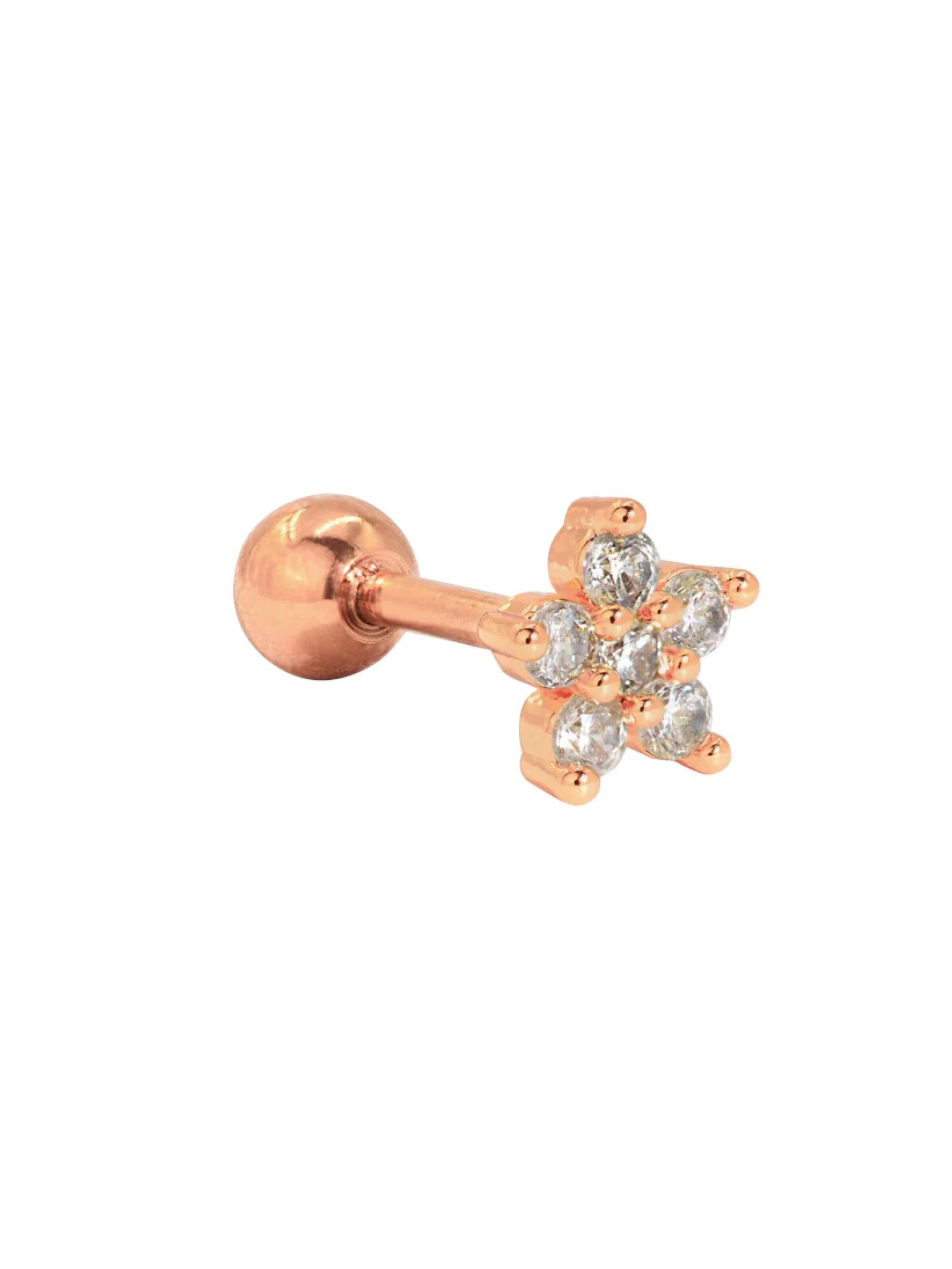 Luamaya Piercings 'Radiant Flower Piercing Stud' in Gold: front