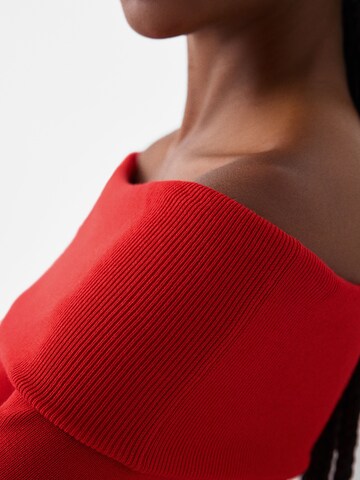 Pull-over Bershka en rouge
