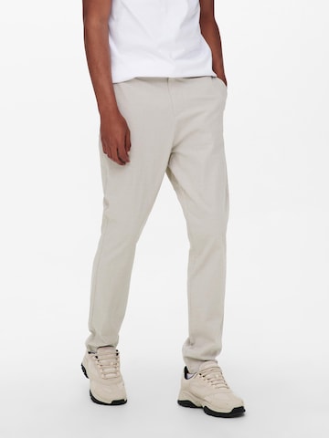 Only & Sons Regular Chino 'Mark' in Grijs: voorkant