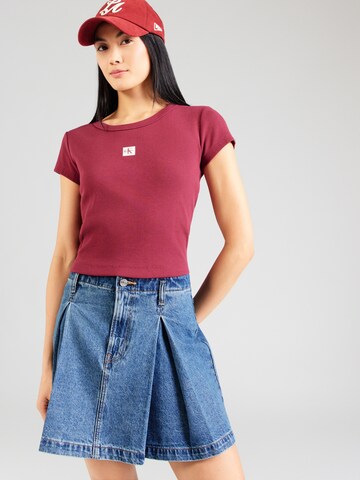 Maglietta di Calvin Klein Jeans in rosso: frontale
