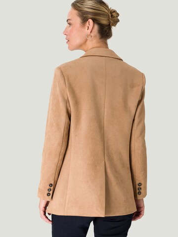 zero Blazer in Wildlederoptik in Beige