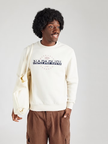 NAPAPIJRI Sweatshirt 'BANDER C' in Beige: front