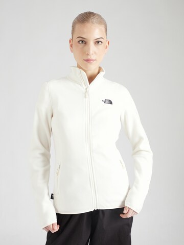 THE NORTH FACE Functionele fleece jas '100 Glacier' in Wit: voorkant